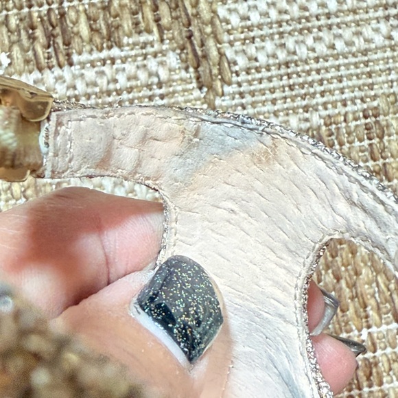 JESSICA SIMPSON gold sparkly heels, size 7 women's, euro 37 - Picture 11 of 13